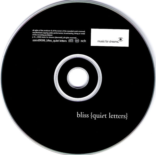 Bliss : Quiet Letters (CD, Album)