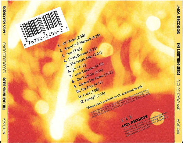 Lightning Seeds : Cloudcuckooland (CD, Album)