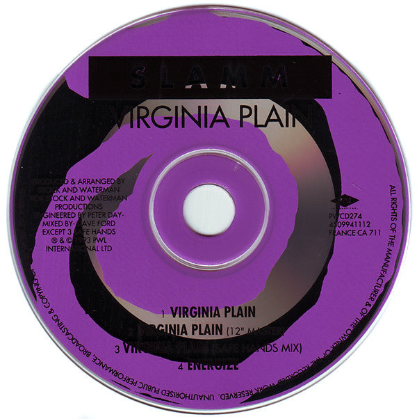 Slamm : Virginia Plain (CD, Single)