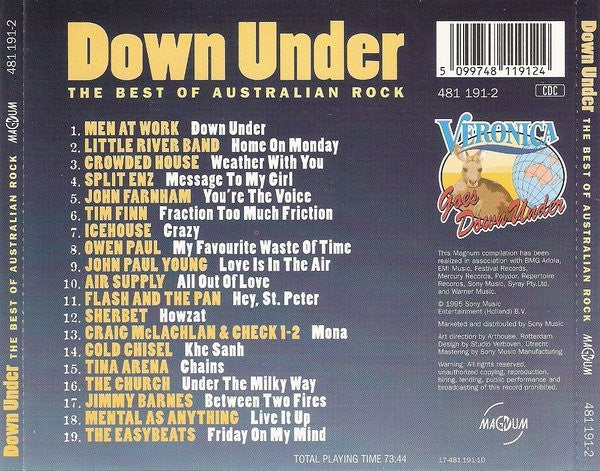 Various : Down Under (The Best Of Australian Rock) (CD, Comp)
