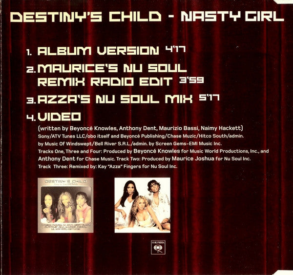 Destiny's Child : Nasty Girl (CD, Maxi, Enh)