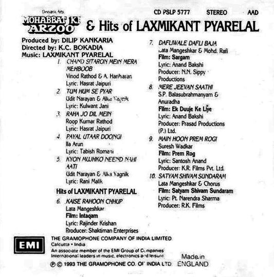 Laxmikant-Pyarelal : Mohabbat Ki Arzoo (CD)