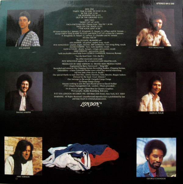 Olympic Runners : Don't Let Up (LP, Album)
