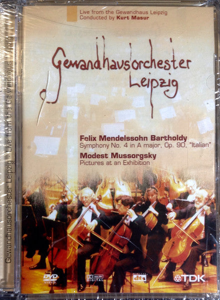 Felix Mendelssohn-Bartholdy / Modest Mussorgsky / Gewandhausorchester Leipzig, Kurt Masur : Live From The Gewandhaus Leipzig (DVD, RE)