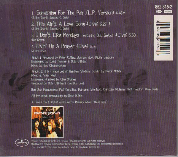 Bon Jovi : Something For The Pain (CD, Maxi, Ltd)