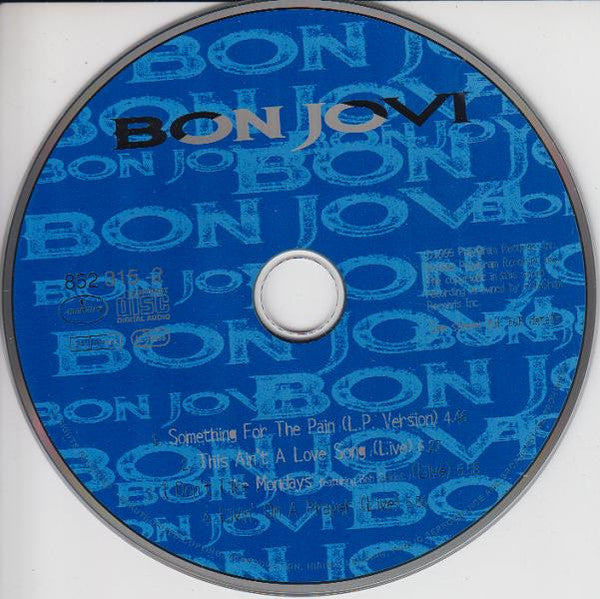 Bon Jovi : Something For The Pain (CD, Maxi, Ltd)