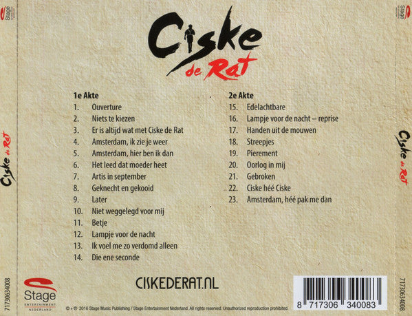 Various : Ciske De Rat De Musical (Castalbum) (CD, Album)