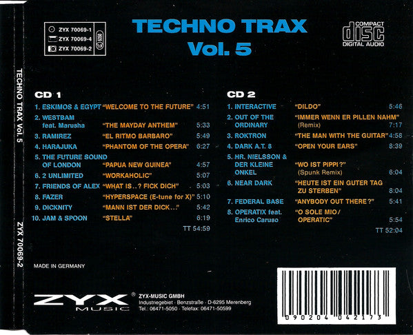 Various : Techno Trax Vol. 5 (2xCD, Comp)