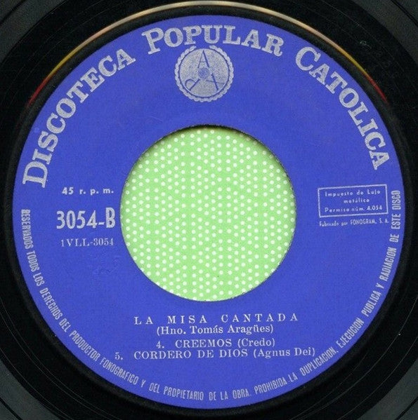 Escolania "Virgen Del Camino" de Leon : La Misa Cantada (7", Single)