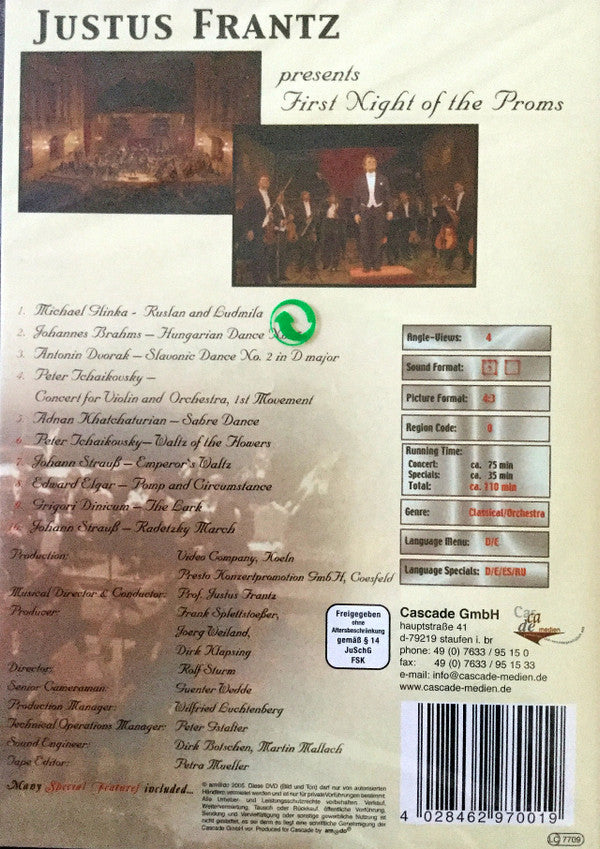 Justus Frantz - Philharmonie Der Nationen : Justus Frantz Presents First Night Of The Proms (DVD-V)