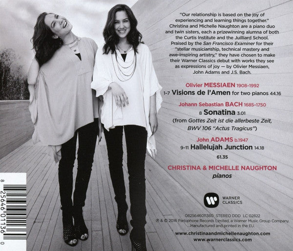 Christina Naughton & Michelle Naughton, Olivier Messiaen | Johann Sebastian Bach | John Adams : Visions (CD)