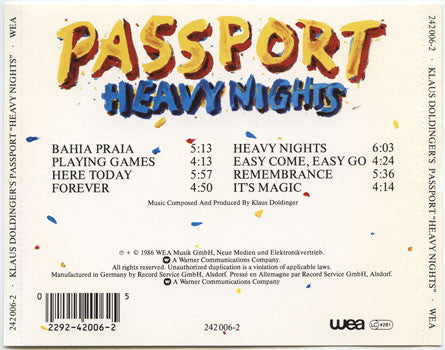 Passport (2) : Heavy Nights (CD, Album)