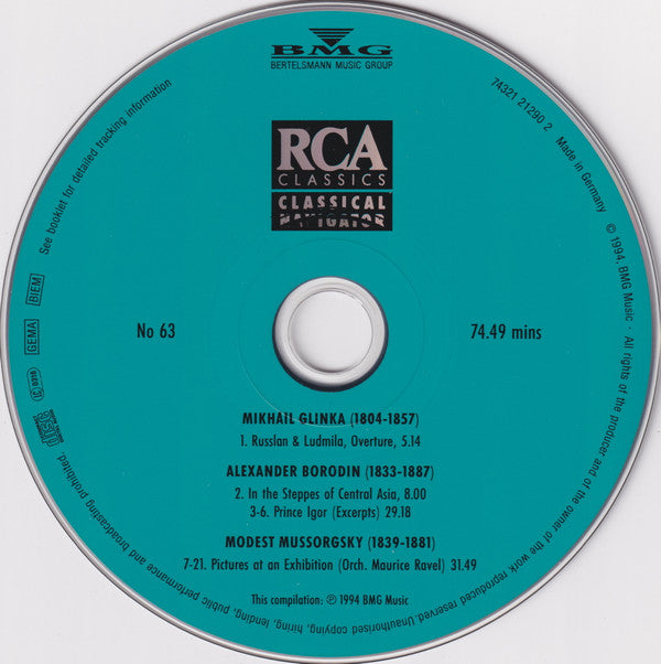 Mikhail Ivanovich Glinka, Alexander Borodin & Modest Mussorgsky, Eugene Ormandy, The Philadelphia Orchestra : Orchestral Music From Russia (CD, Comp)