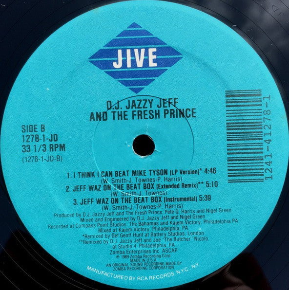 DJ Jazzy Jeff & The Fresh Prince : I Think I Can Beat Mike Tyson (12")