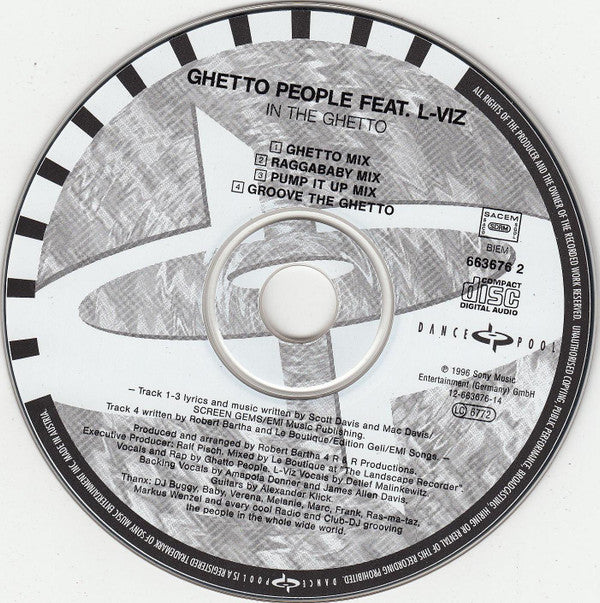 Ghetto People Feat. L-Viz : In The Ghetto (CD, Maxi)