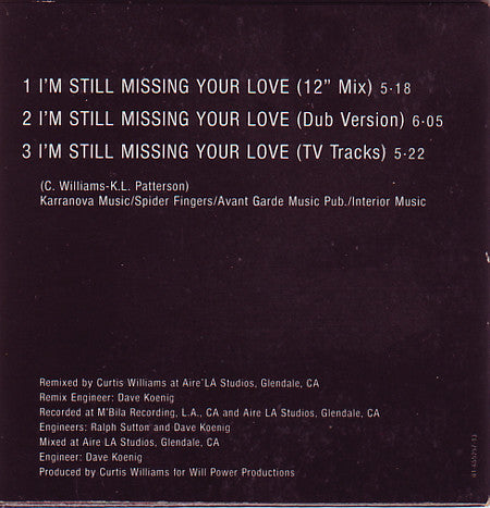 The S.O.S. Band : I'm Still Missing Your Love (CD, Mini, Maxi)