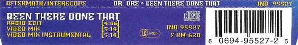 Dr. Dre : Been There Done That (CD, Single)