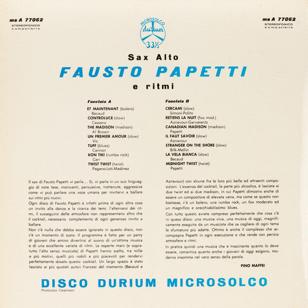 Fausto Papetti : 3a Raccolta (LP, Album, RE)