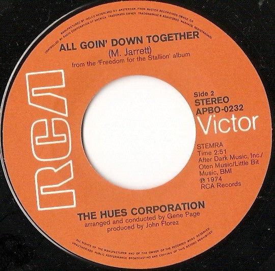 The Hues Corporation : Rock The Boat (7", Single)