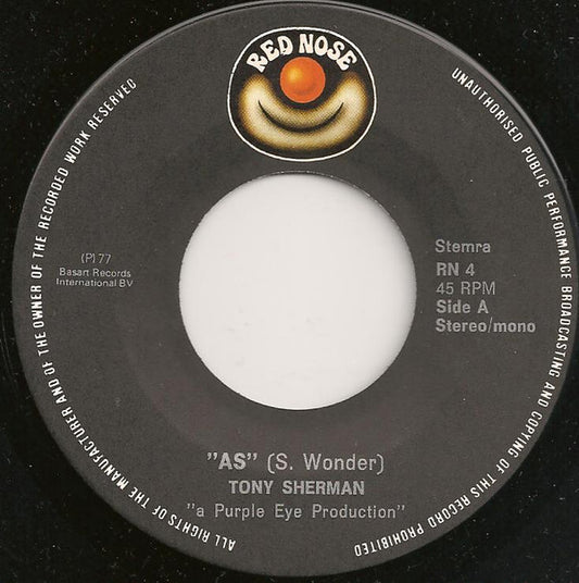 Tony Sherman : As (7", Single)