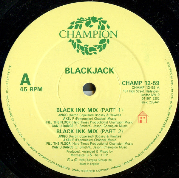 Black Jack (7) : The Black Ink Mix (12")