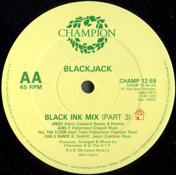 Black Jack (7) : The Black Ink Mix (12")