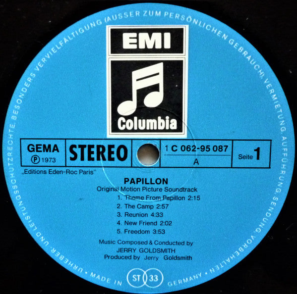Jerry Goldsmith : Papillon (Original Motion Picture Soundtrack) (LP, Album)