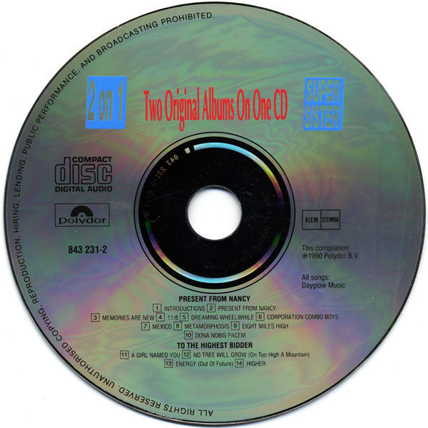 Supersister (2) : Present From Nancy / To The Highest Bidder (CD, Comp, PDO)