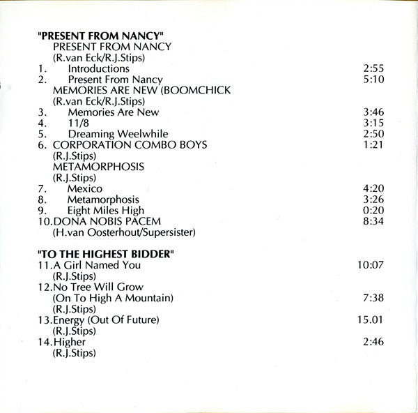 Supersister (2) : Present From Nancy / To The Highest Bidder (CD, Comp, PDO)