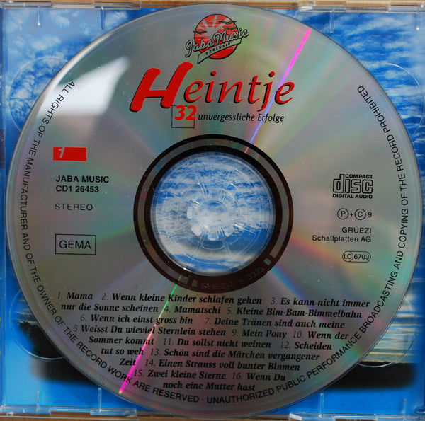 Heintje : Heintje Gold (32 Unvergessliche Erfolge) (2xCD, Comp)