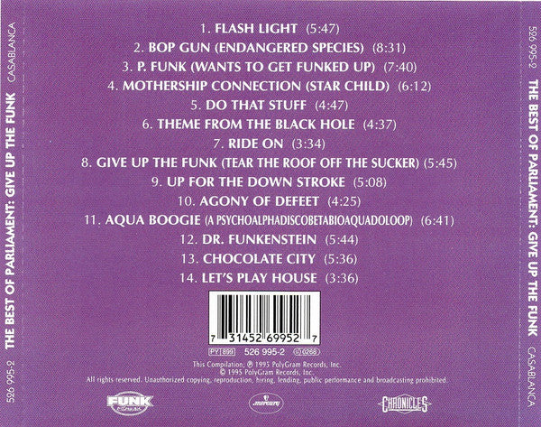 Parliament : The Best Of Parliament: Give Up The Funk (CD, Comp, RE, RM)