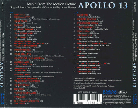 Various : Apollo 13 - Music From The Motion Picture (2xCD, Album)