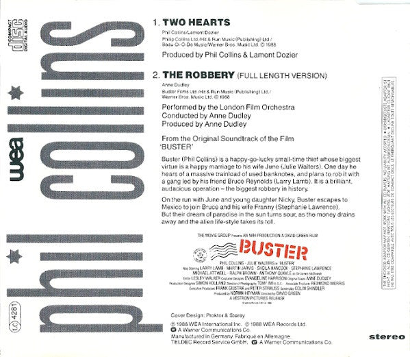 Phil Collins : Two Hearts (CD, Mini, Single)