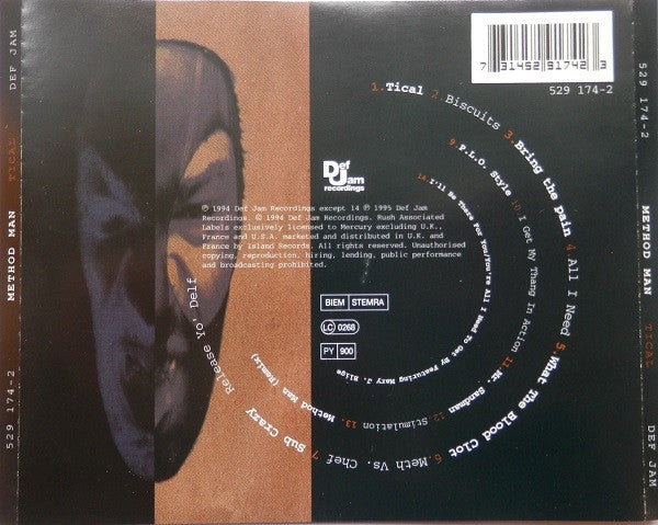 Method Man : Tical (CD, Album, RE)