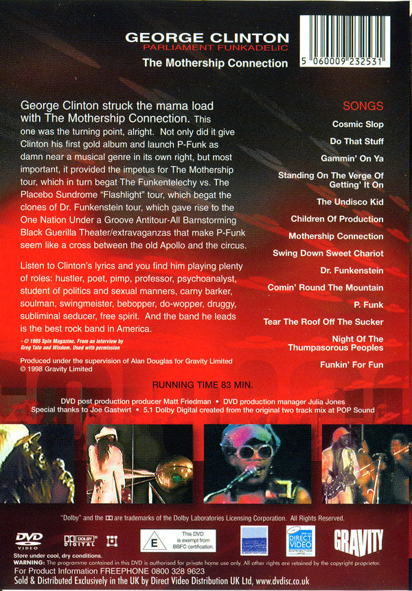 George Clinton, Parliament, Funkadelic : The Mothership Connection (DVD-V)