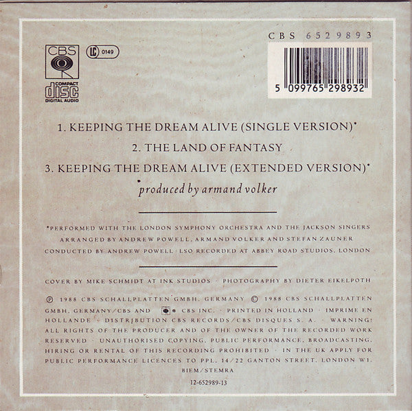 Münchener Freiheit With The London Symphony Orchestra : Keeping The Dream Alive (CD, Mini)