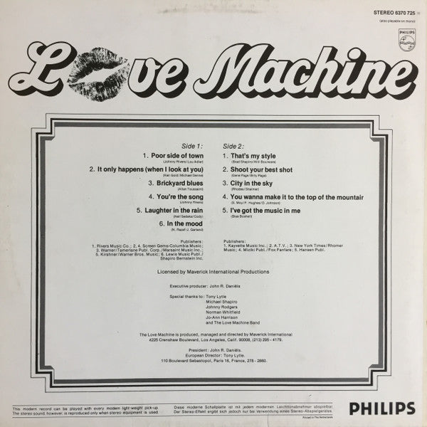 The Love Machine : Love Machine (LP, Album)