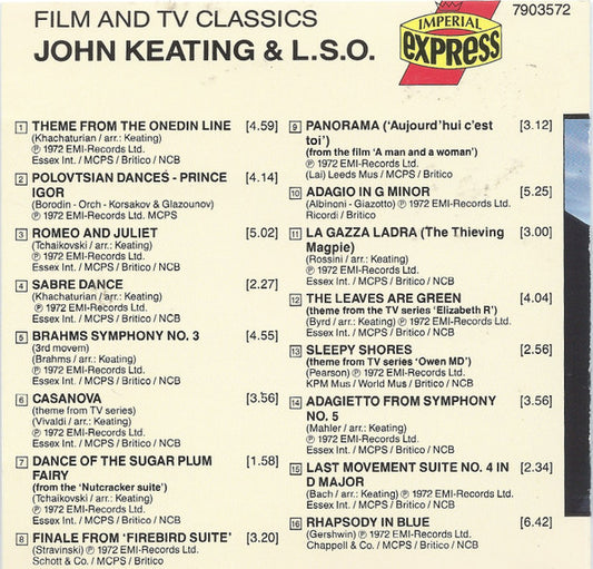 John Keating & London Symphony Orchestra : Film And TV Classics (CD, Comp)