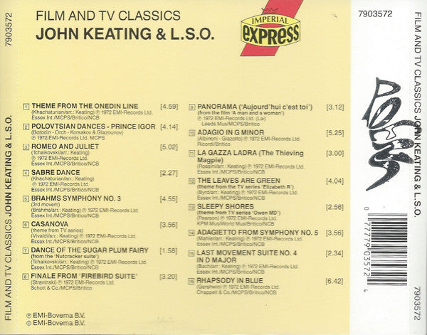 John Keating & London Symphony Orchestra : Film And TV Classics (CD, Comp)