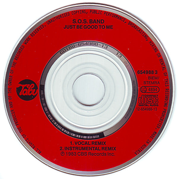 The S.O.S. Band : Just Be Good To Me (CD, Mini, Maxi)