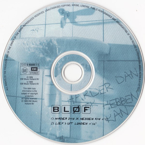 Bløf : Harder Dan Ik Hebben Kan (CD, Single)