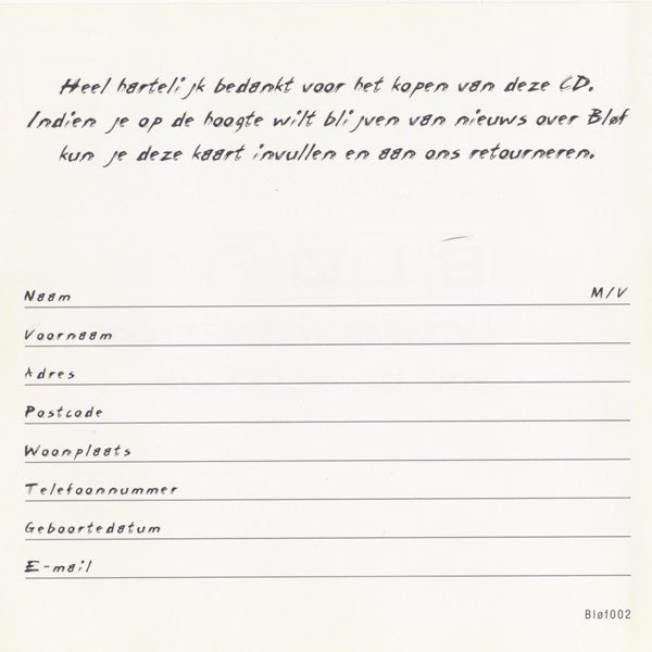Bløf : Harder Dan Ik Hebben Kan (CD, Single)