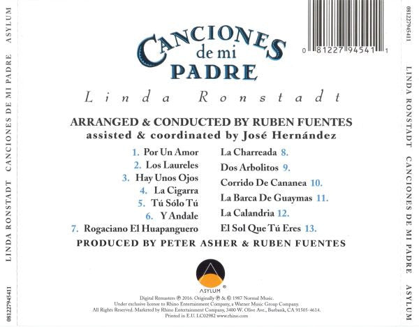 Linda Ronstadt : Canciones De Mi Padre (CD, Album, RM, RP)