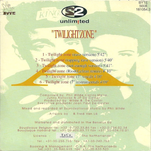 2 Unlimited : Twilight Zone (CD, Maxi, Car)