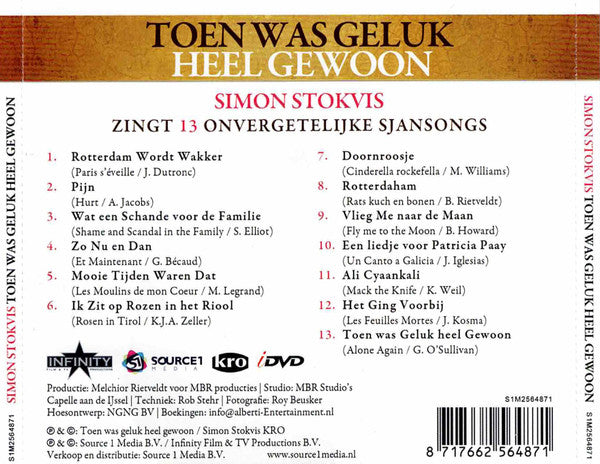 Simon Stokvis : Toen Was Geluk Heel Gewoon (Simon Stokvis Zingt 13 Onvergetelijke Sjansongs) (CD, Album)