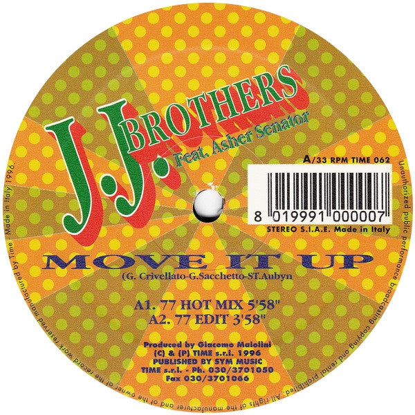 JJ Brothers Feat. Asher Senator : Move It Up (12")