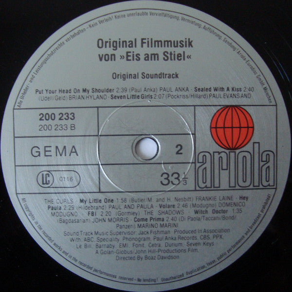Various : Eis Am Stiel - Original Soundtrack (LP, Comp, RE)