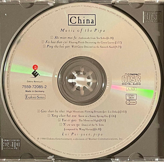 Lui Pui-Yuen : China: Music Of The Pipa (CD, Album, RE)