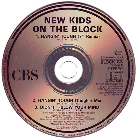 New Kids On The Block : Hangin' Tough (CD, Single, RE)