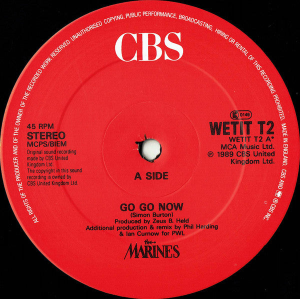The Marines : Go Go Now (12", Single)
